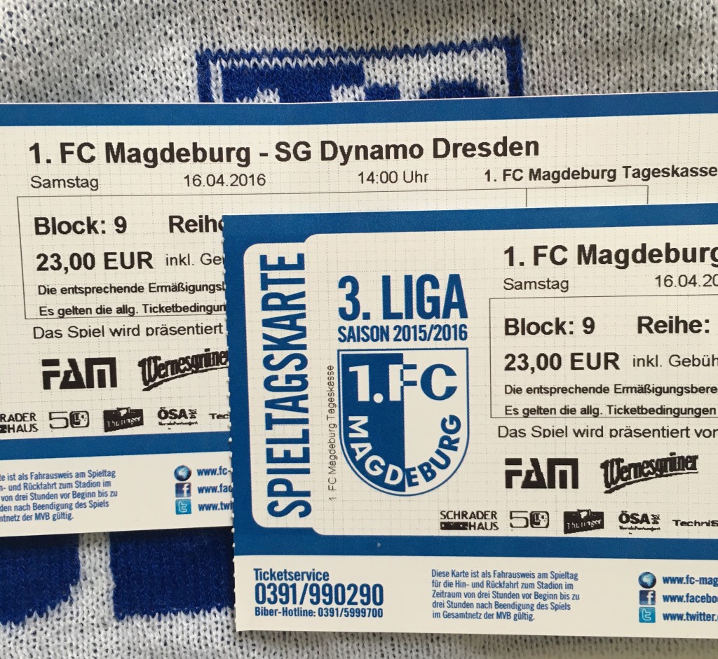 Tickets für die Begegnung gegen Dresden